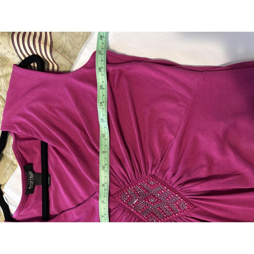 White House Black Market Sleeveless Pink Top with Beaded Detail, Size S - Picture 6 of 7